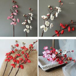 Decorative Flowers Simulation Flower Chinese Classical Artificial Plum Branch Home Banquet Decoration Wedding Fake