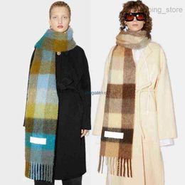 Scarves Ac Men and Women General Style Cashmere Scarf Blanket Colourful Plaid Tzitzit Imitationfl5s