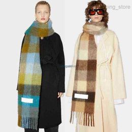 Scarves Ac Men and Women General Style Cashmere Scarf Blanket Colorful Plaid Tzitzit Imitationfl5s