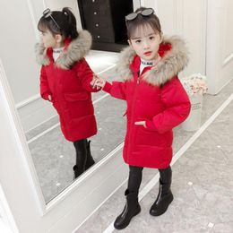 Down Coat Sale For 3 4 5 6 7 8 9 10 12 Yrs Mid Big Children Parkas Soft Warm Baby Girls Boys Fur Collar Outerwear Winter Clothes