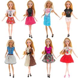 Doll Apparel 30cm Girl clothing changing clothes accessories Toys Replacement game 10pcs/set