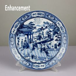 Decorative Plates Chinese Style Lucky Ceramic Ornamental Plate Chinese Decoration Dish Plate Porcelain Plate Set Wedding Gift 230831