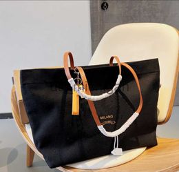 Evening Bags Luxury shopping bags women totes handbag designer canvas bag fashion letter printing classic shoulder bag with small pendant large capacit J230831