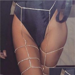 Other Jewellery Sets High Quality Crystal Night Club Leg Thigh Chain Shiny Women Y Body Harness Beach Mti Layers Chains Drop Delivery Dh8Tu