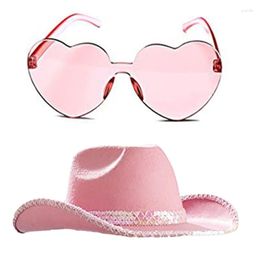 Berets Cowboy Hats Pink Fedoras Hat Cowgirls Outdoor Casual For Women