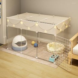 Cat Carriers Cages Home Pet Fence Indoor Transparent Isolation Baffle Super Large Space Anti-jailbreak Cage House Product