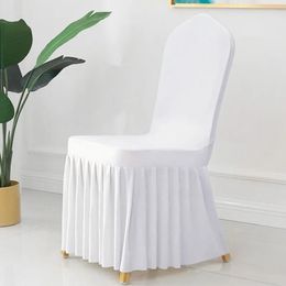 Dining Room Chair Covers Stretch Slipcovers with Skirt Super Fit Elastic Chair Seat Protector Cover for Dining Room