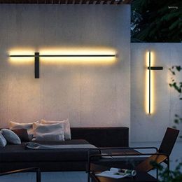 Wall Lamp Outdoor LED Light Long Waterproof IP55 Fixture Aluminium Sconce For Porch Patio Indoor Bedroom Living Room