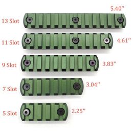 Others Tactical Accessories Olive Green Anodized 5 7 9 11 13 Slots Picatinny/Weaver Rail Sections For Key Mod Handguards System Alumin Dhlui