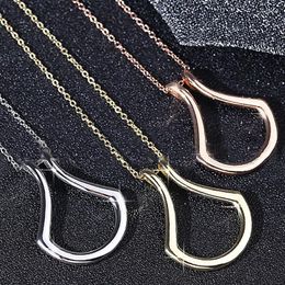 Pendant Necklaces Fashion Geometric Ring Bracket For Women Necklace Collarbone Choker Keep Rings Simple Wedding Jewellery