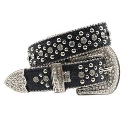 Belts BB Belt Diamond Belts Fashion Luxury Crystal Studded Pin Buckle Belt Cinto De Strass Belts for Women Jeans Decoration 230831