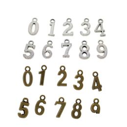 Charms Lot Of 100 Bronze Antique Sier Mixed Digit Number Pendant Jewellery Age Birthday Craft Diy Suppliescharms Drop Delivery Jewellery Dhcih