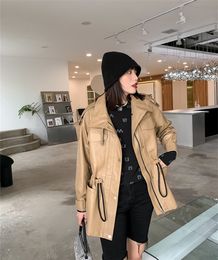 Womens Jackets Sungtin Women Loose Pu Leather Jacket Black Soft Faux Leather Jacket Street Moto Biker Leather Coat Jacket Lady Casual Outerwear 44efggvs