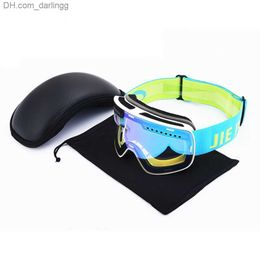 Ski Goggles SzBlaZe Frameless Ski Goggles Dual Layers Anti-Fog Lens 100% UV Protection Snowboard Snow Goggles with Magnet Quick Change Lens Q230831