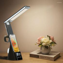 Table Lamps Folding Lamp Charging Device Mobile Phone Watch Headphone 3-in-1 Multifunctional 15W Wireless Fast Charger