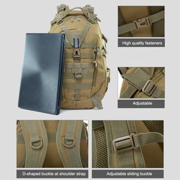 Backpack Military Bag Large Capacity Trekking Sport Bag 900D Oxford Waterproof Fishing Hunting Bag for Camping/Trekking/Hunting/Traveling 230831