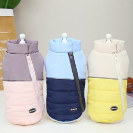 Dog Apparel Stitching Zipper Cotton Vest For Pets Multi Colours Jackets Autumn And Winter Clothes Thickened Two Legs Pet