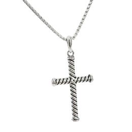 Designer DY Necklace Luxury Top Popular Twisted Cross Pendant Necklace Accessories Jewelry High quality high-end fashion romantic Valentine's Day gift 5A