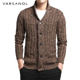 Mens Sweaters Varsnaol Brand Sweater Men VNeck Solid Slim Fit Knitting Cardigan Male Autumn Fashion Casual Tops s 230830
