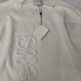 23SS新しい女性セーター秋流行の長袖のトップハイエンドスリムプルオーバーコートデザイナーセーター女性ホワイトシンニットセーター537468