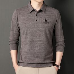 Mens Polos Top Grade Fashion Brand Designer Polo Shirts For Hazys Men printing Business Casual Long Sleeve Tops 230830