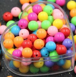 Party Games Crafts Kwoi Vita Single Color Acrylic Solid Bubblegum Bead For Kids Chunky Necklace Fashion Jewelry 230830