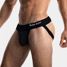 2 Pack Low Rise Men's Double Bottom Underwear, Pure Cotton, Sexy, Cool and Breathable T-shirt, No Trace, Buttocks Lifting, Sports Thong