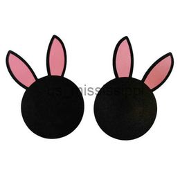 Breast Pad 10 Pairs Women Cute Disposable Bunny Ear Shaped Nipple Stickers Self Adhesive Breast Sticker Pasties Nipple Cover x0831