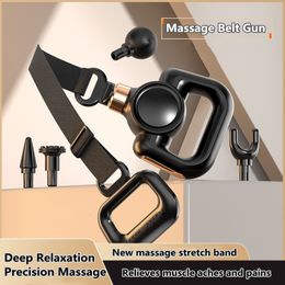 Full Body Massager Fascial Gun Muscle Relaxing And Relif Fatigue Vibration Low Noise Multifunction Massage Head Adjustment Belt Bo 230831