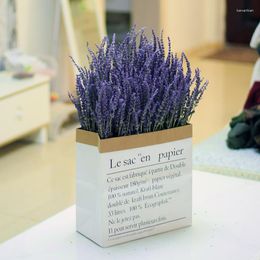 Decorative Flowers Romantic Provence Decoration Lavender Bouquet Set Dried Flower Blossom Plants Branch Bundle For Wedding Home Decor