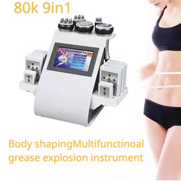 80K Fat Reduction & Shaping EMS RF Body Contouring Beauty Instrument Muscle Enhancement Compact small 9 in 1 Ultrasonic Negative Pressure Laser Fat Reduction