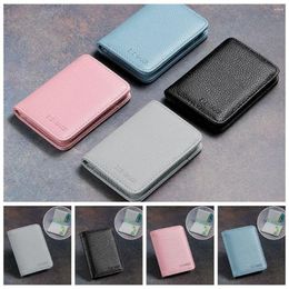 Card Holders Ultrathin Leather Holder Simple Square Pu Change Purse Bag Kid