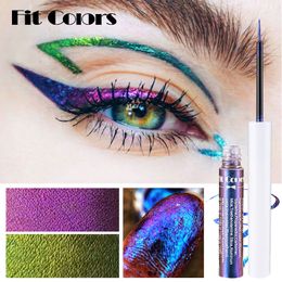 Eye ShadowLiner Combination Multi Chrome Chameleon Liquid Eyeshadow Metallic Shiny Eyeliner Powder Pigment Professional Eyes Makeup Party Cosmetic 230830