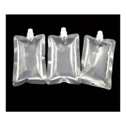 500Pcs 250-500Ml Stand-Up Plastic Drink Packaging Bag Spout Pouch For Beverage Liquid Juice Milk Coffee Bags Sn609 Drop Delivery