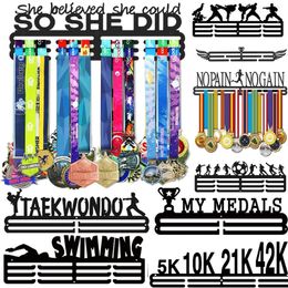 Hooks Rails Gymnastics Gymnast Sports Medal Display Rack Hanger Holder for Hanging Medals SO SHE DID NO PAIN NO GAIN Style 230830