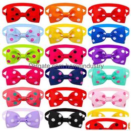 Dog Apparel Pet Cat Dot Necklace Adjustable Strap For Collar Dogs Accessories Bow Ties Puppy Supplies 3546 T2 Drop Delivery Home Garde Dhdjw