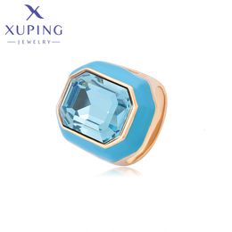 Wedding Rings Xuping Jewelry Arrival Fashion Crystal Women Ring with Gold Color X000655637 230831