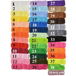 Hair Accessories 50pcs Kids Girls 1.5 Inch 2.8" Elastic Crochet Hairband Knitted Pettiskirt Headband DIY Baby Infant Hair Accessories FD099 230830