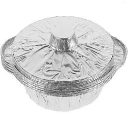 Bowls 5 Sets Outdoor Tin Foil Pot Disposable Cake Containers Thickened Camping Pans Baking Cover Aluminium