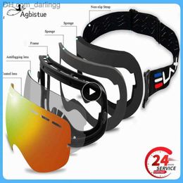 Ski Goggles 1/2/3PCS High Quality Ski Goggles Durable Anti-sand Glasses Eye Protection Mountaineering Goggles Anti-fog Ski Goggles Q230831