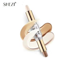 Body Glitter Shezi Doubleend Face Highlight Charming Oilcontrol Concealer Pencil Corrector Repair Stick Pen Cosmetics 230830