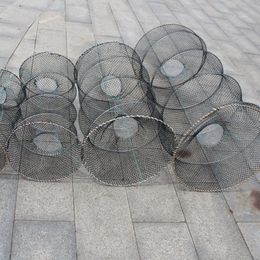 Fishing Accessories Foldable Mesh Crab Crayfish Lobster Catcher Pot Shrimp Prawn Hand Trap Fishing Net Accessories Fishing Network Fish Trap Cage 230831