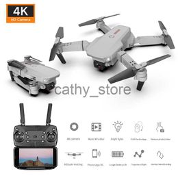 Simulators E88 Pro Drone 4K Profesional HD Dual Camera Visual Positioning RC Quadcopter WiFi FPV Height Hold Foldable Wide-angle Aeroplane x0831