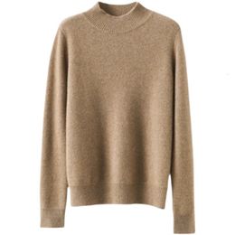 Women's Sweaters Thickened semiturtleneck solid color sweater for women knitted base fallwinter Gift warmful present Thanksgiving 230831