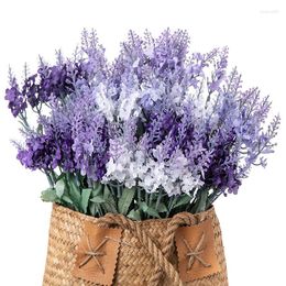 Decorative Flowers Artificial Lavender Fake Bridal Bouquet Party Home Decor Decorations Wedding Decoration