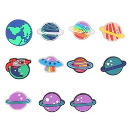 Charms Planet Shoe Charm Cartoon Pvc For Children Holiday Partycharms Drop Delivery Jewelry Findings Components Dhtsg