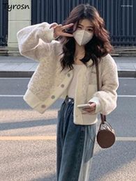 Women's Knits Cardigan Women Loose Design Fashion Simple All-match Outwear Leisure Sweet Daily Stylish Girls Student Tender Elegant Knitting