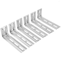 Curtain 6 Pcs Top Code Pole Rack Accessories White Curtains Metal Repair Plates Replacements Rod Household