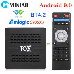 Set Top Box TOX3 Amlogic S905X4 4GB 32GB TV BOX Android 11 Wifi 1000M BT 4K Media Player Support Dolby Atmos AV1 DLNA 230831