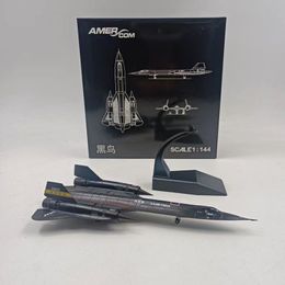 Aircraft Modle Diecast Metal Alloy Jet Toy 1 144 Scale SR-71 SR71 Blackbird Aircraft Plane Model Toy For Collection 230830